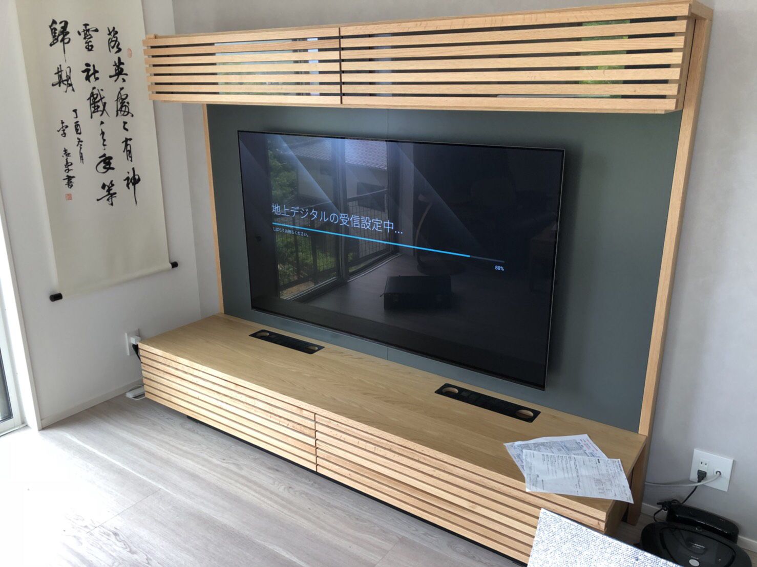 福岡市南区　テレビ壁掛け工事