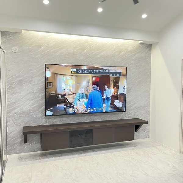 北九州市小倉南区テレビ壁掛け工事：施工事例｜福岡でテレビの壁掛け